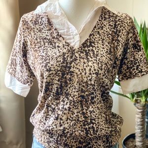 Liz Claiborne Patterned Blouse Size Large